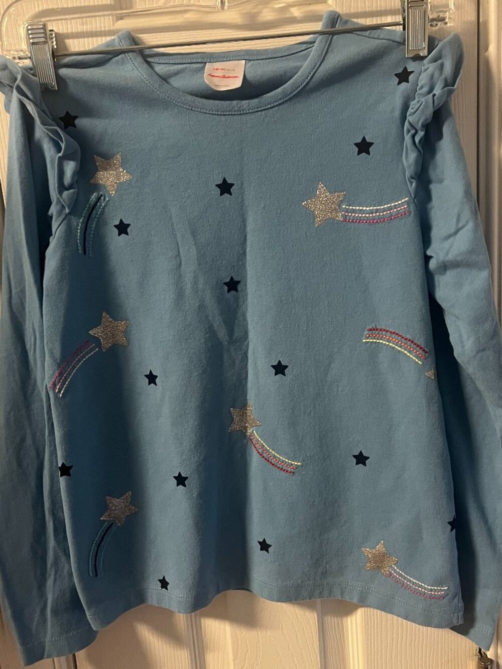 Hanna Anderson Girls Blue Lining Top Long Sleeves Size 140 sm. US 10